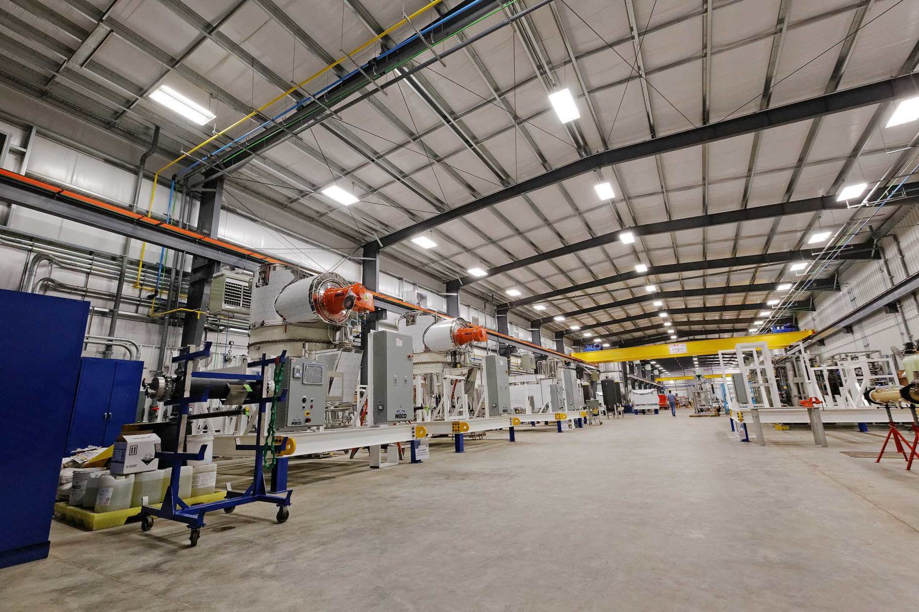 Inside of MECO's 10,000-square-foot manufacturing facility